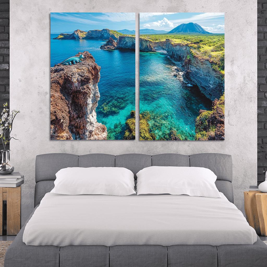 Galapagos Islands oil paintings frame