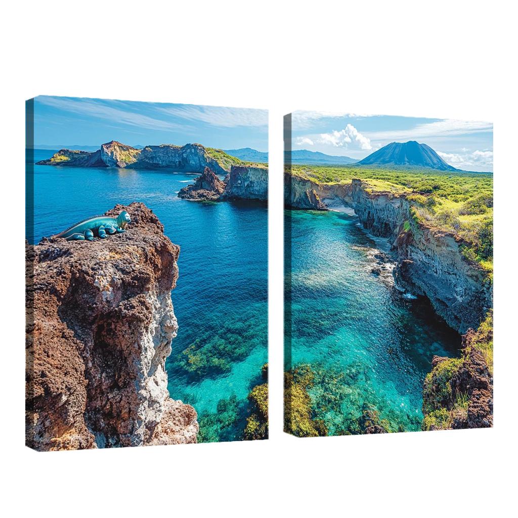 Galapagos Islands oil paintings frame