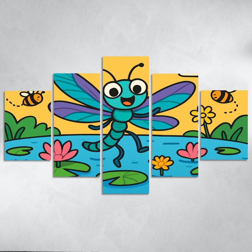 Dancing Dragonfly custom paintings frame