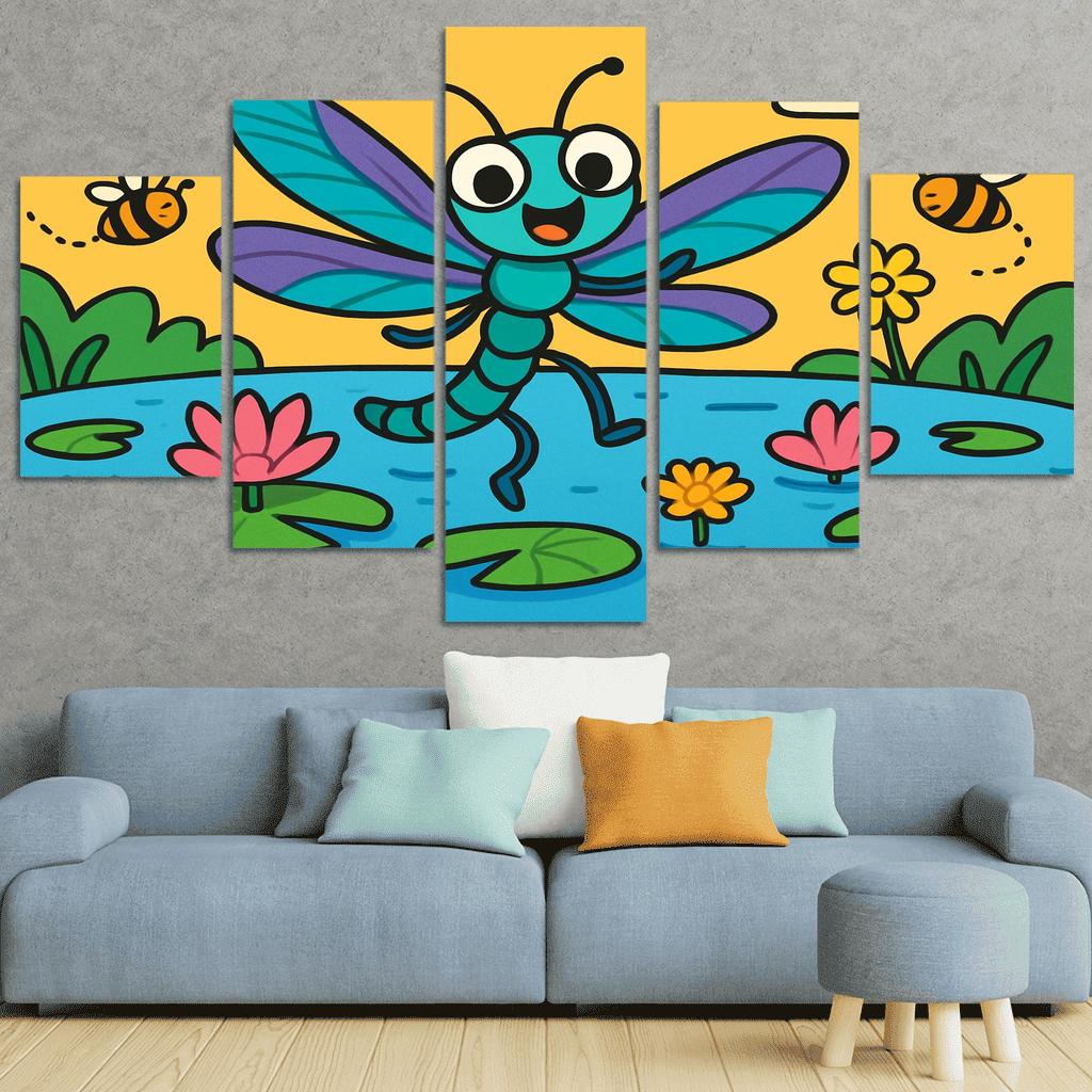 Dancing Dragonfly custom paintings frame