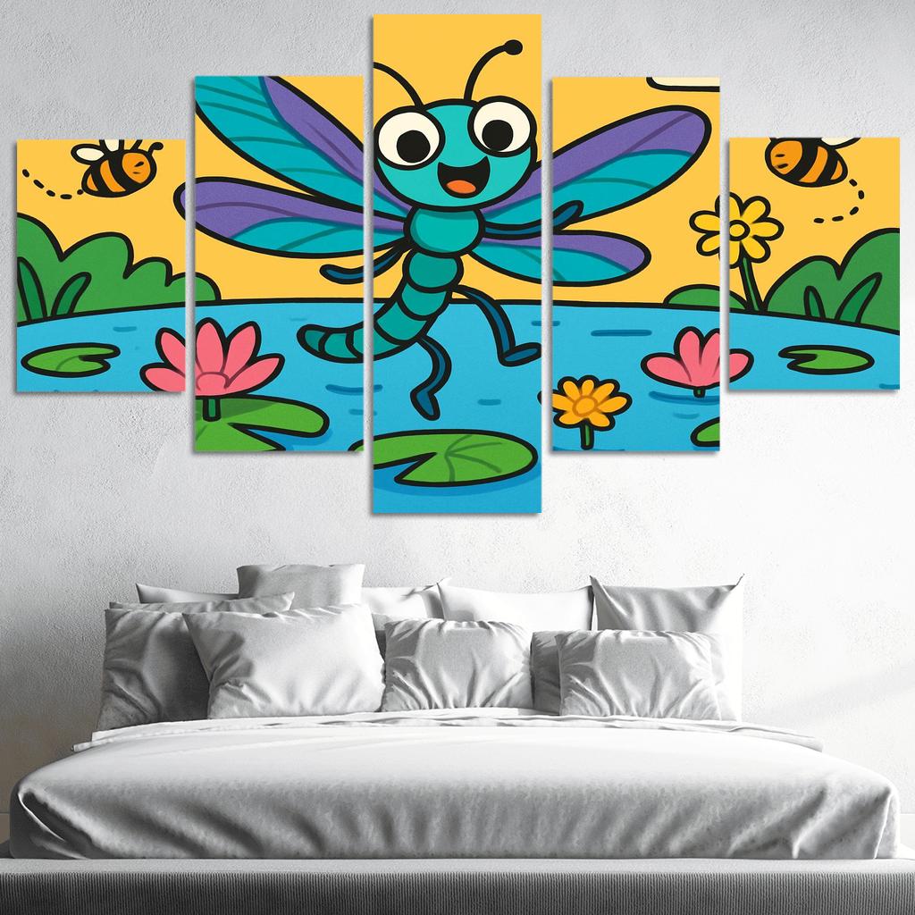 Dancing Dragonfly custom paintings frame