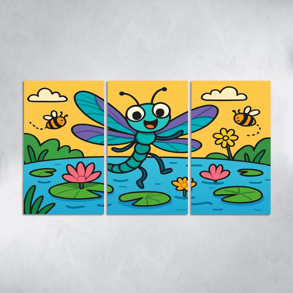 Dancing Dragonfly custom paintings frame