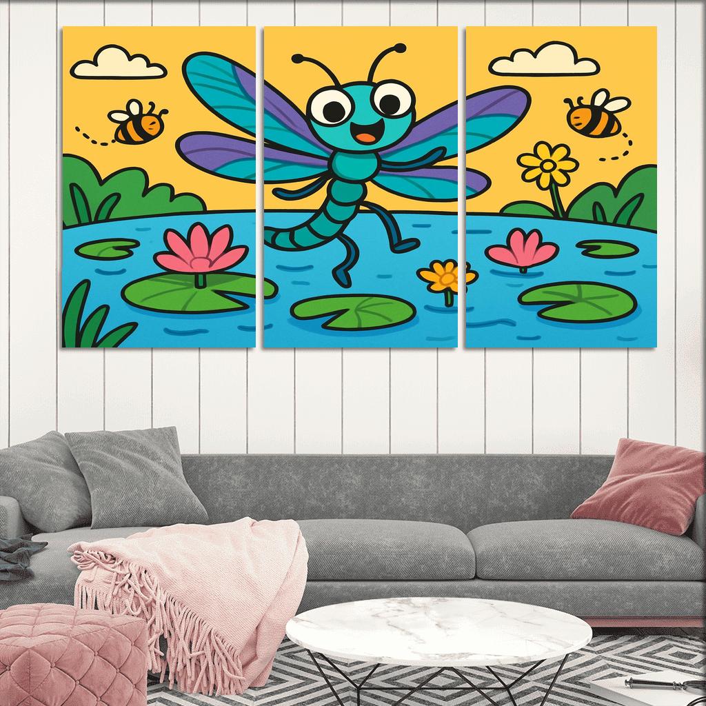 Dancing Dragonfly custom paintings frame