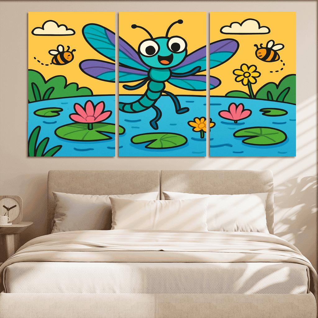 Dancing Dragonfly custom paintings frame