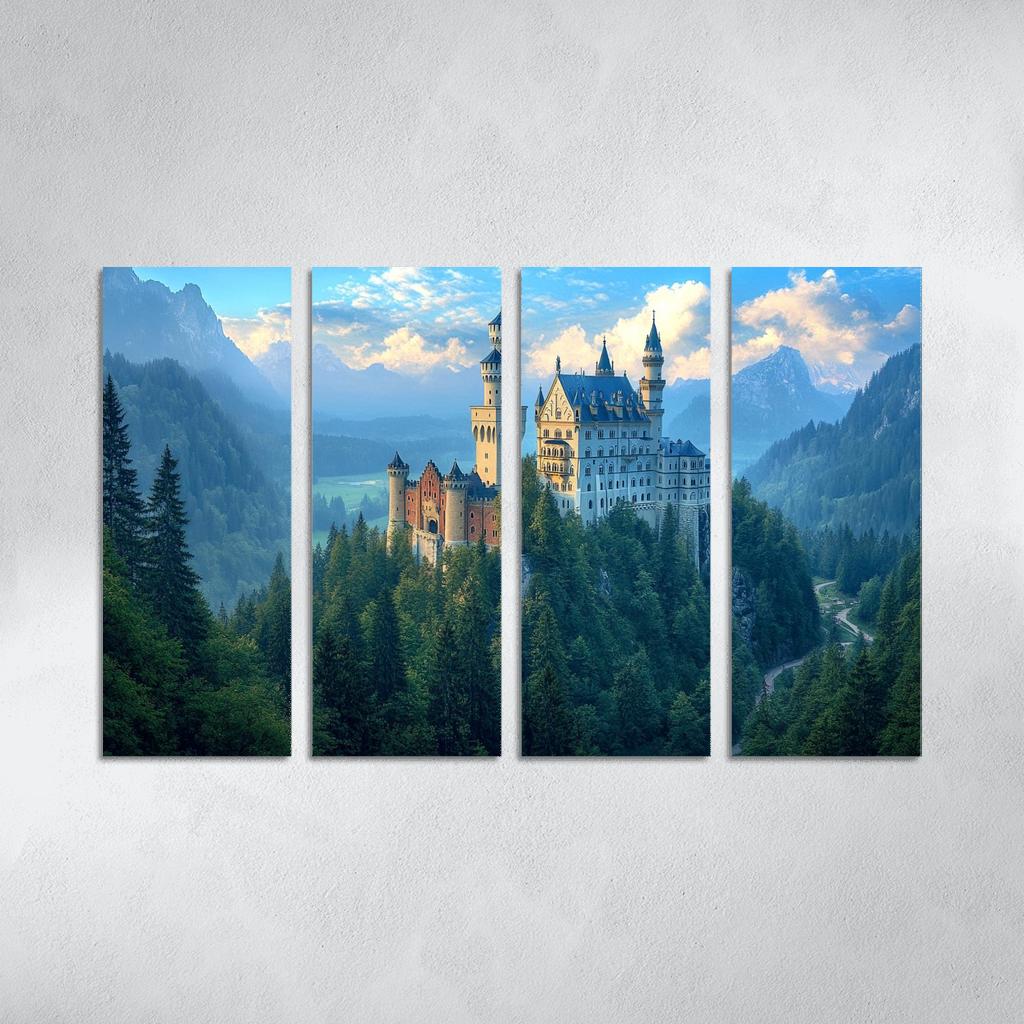 Neuschwanstein Castle abstract paintings frame