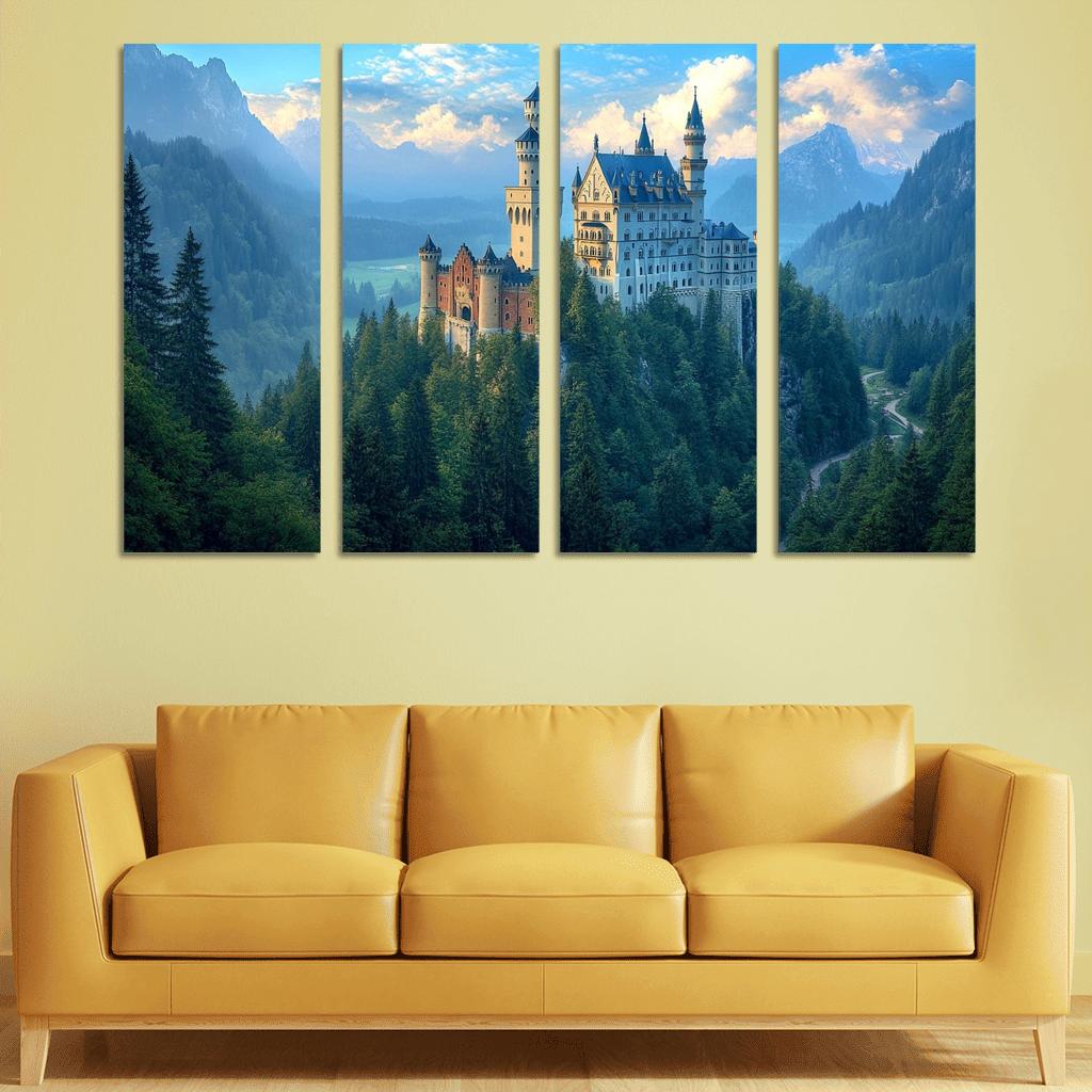 Neuschwanstein Castle abstract paintings frame