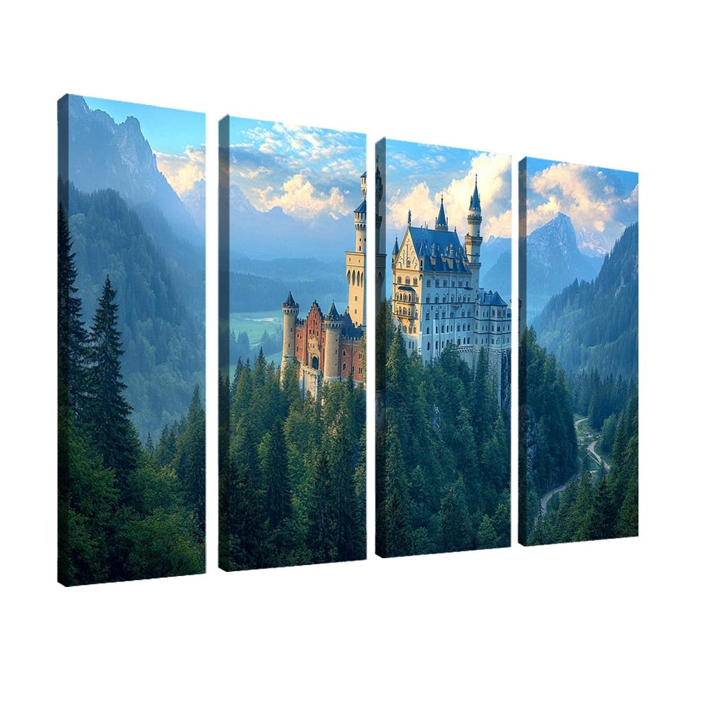 Neuschwanstein Castle abstract paintings frame