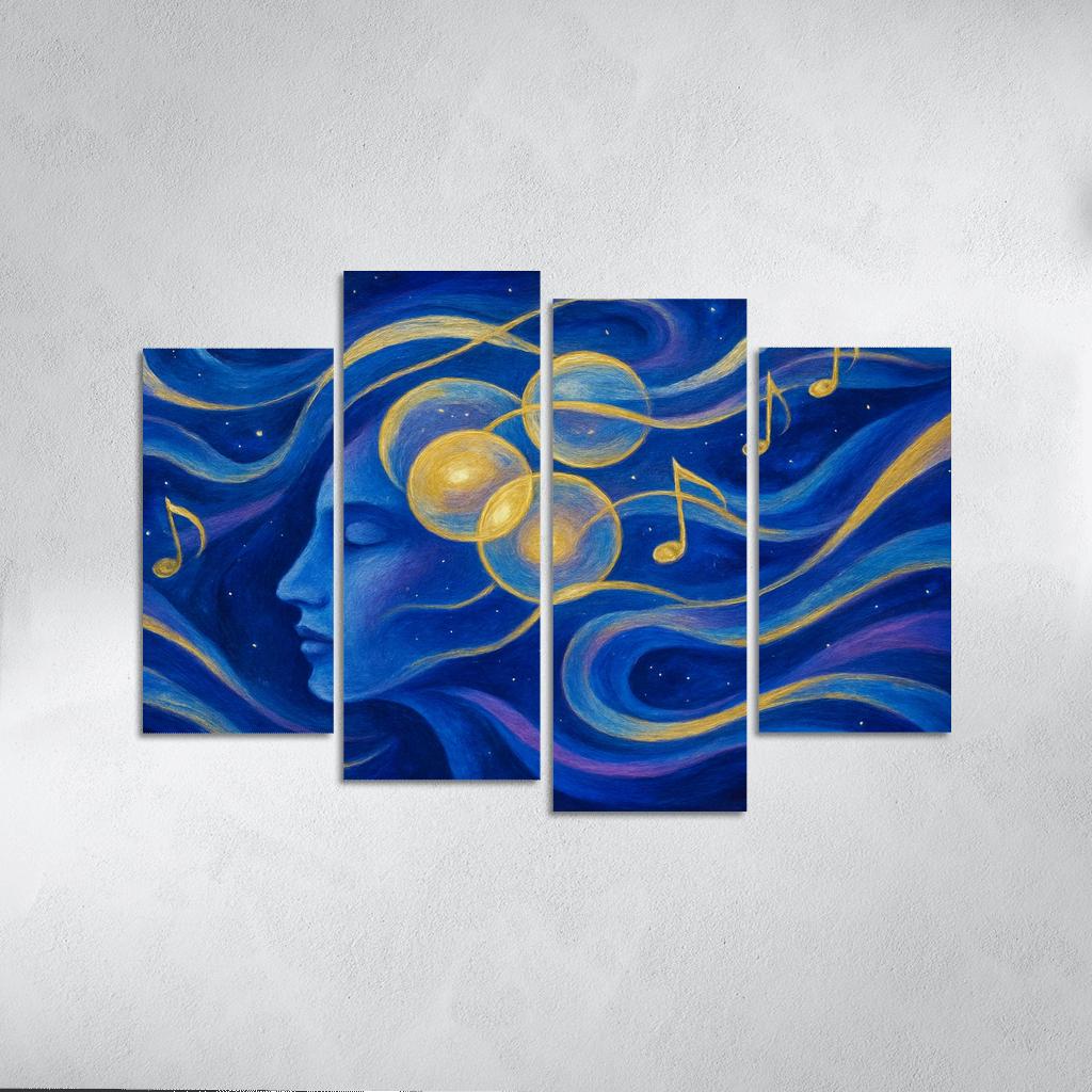 Luminous Symphony Of The Mind canvas paintings frame