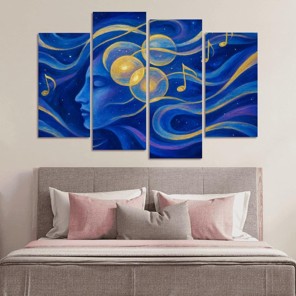 Luminous Symphony Of The Mind canvas paintings frame