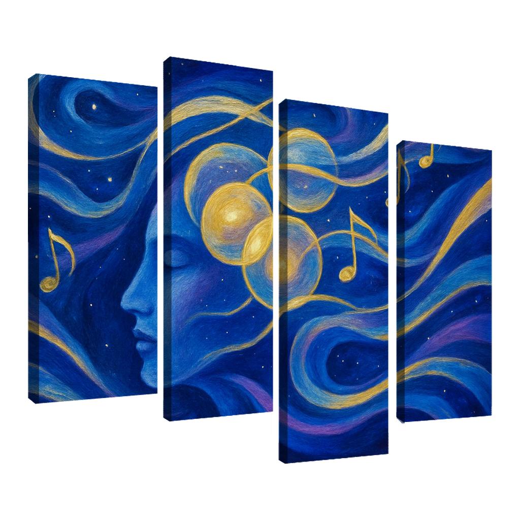Luminous Symphony Of The Mind canvas paintings frame