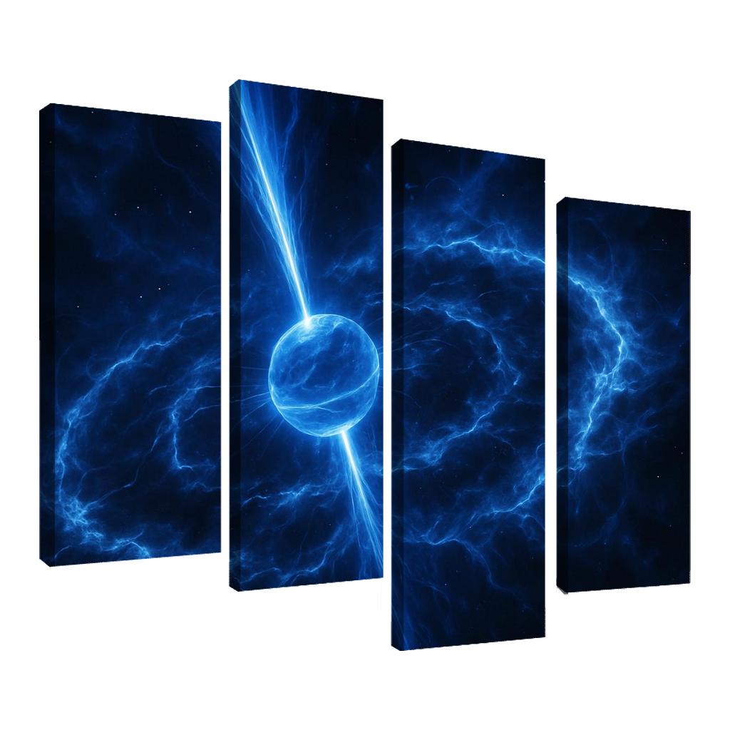 Pulsar Lighthouse Over A Supernova Remnant abstract paintings frame