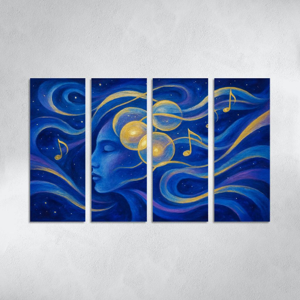 Luminous Symphony Of The Mind canvas paintings frame