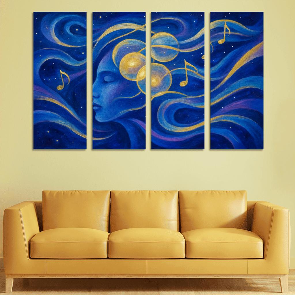 Luminous Symphony Of The Mind canvas paintings frame