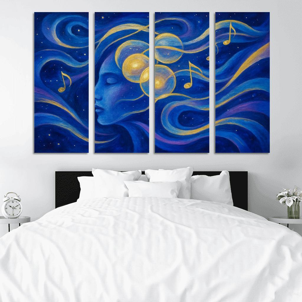 Luminous Symphony Of The Mind canvas paintings frame