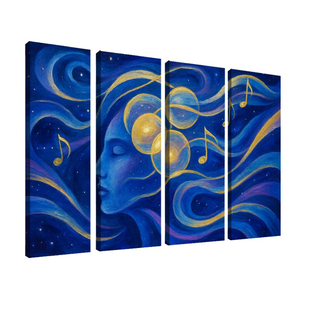 Luminous Symphony Of The Mind canvas paintings frame