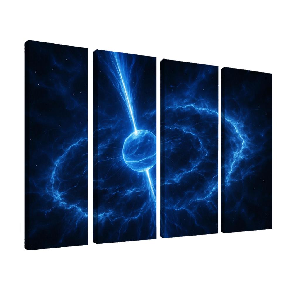 Pulsar Lighthouse Over A Supernova Remnant abstract paintings frame