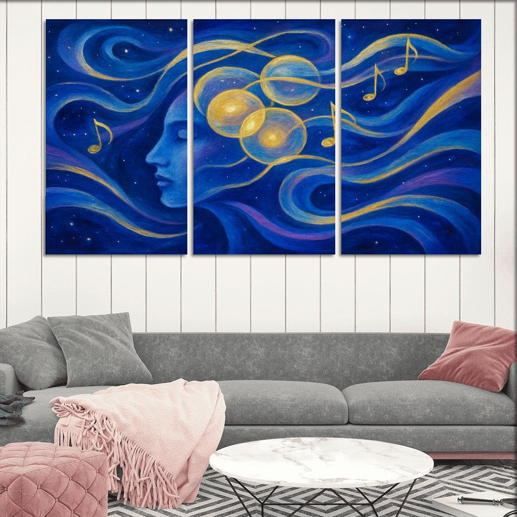 Luminous Symphony Of The Mind canvas paintings frame