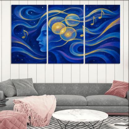 Luminous Symphony Of The Mind canvas paintings frame