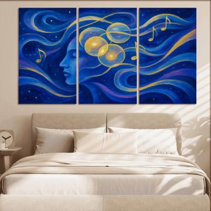 Luminous Symphony Of The Mind canvas paintings frame