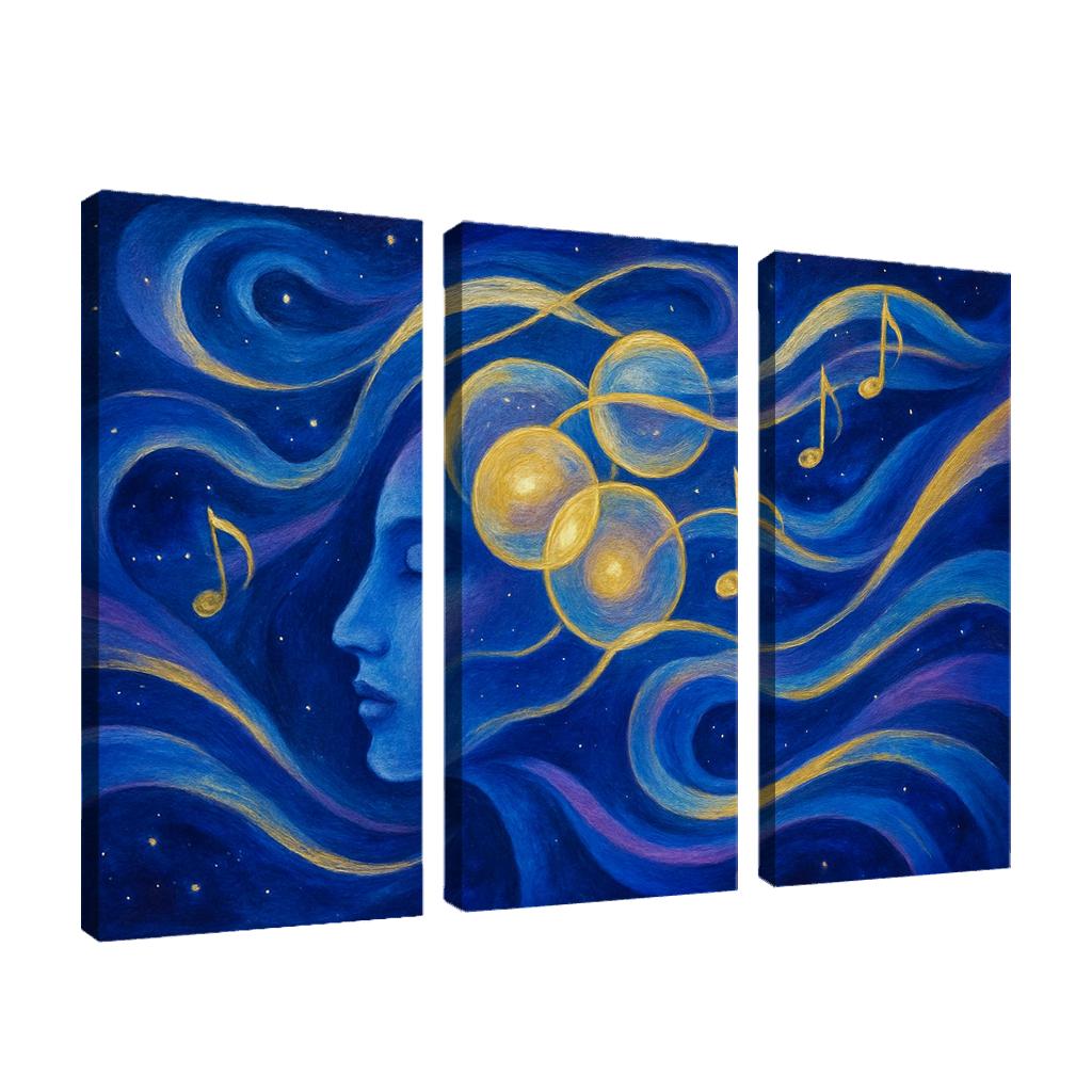 Luminous Symphony Of The Mind canvas paintings frame