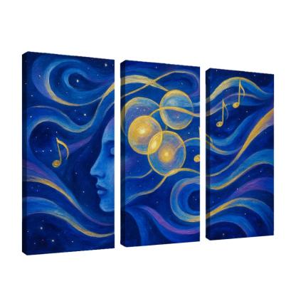 Luminous Symphony Of The Mind canvas paintings frame