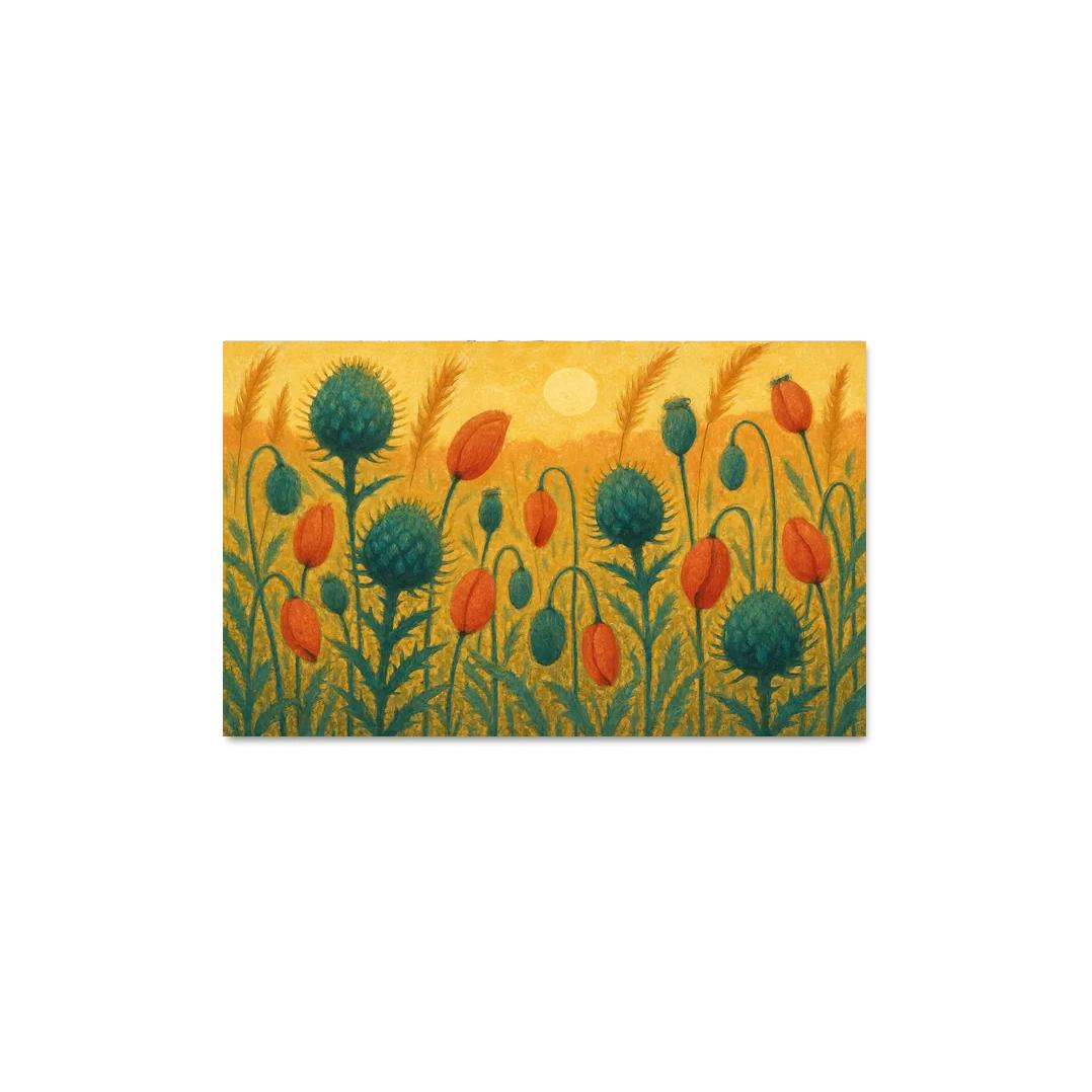 Sunrise Thistle Tapestry framed paintings