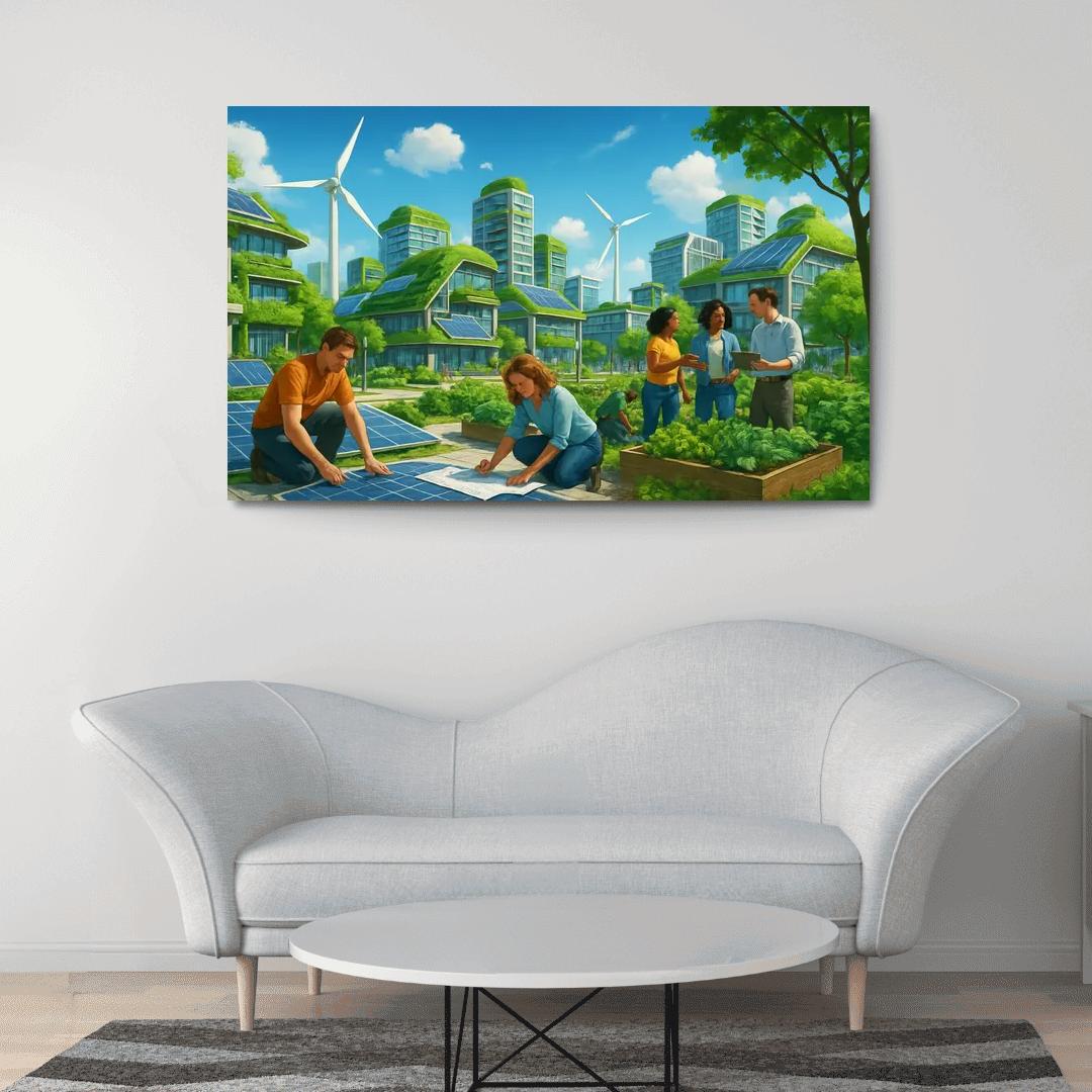 Eco Innovation And Sustainable Design oil paintings frame