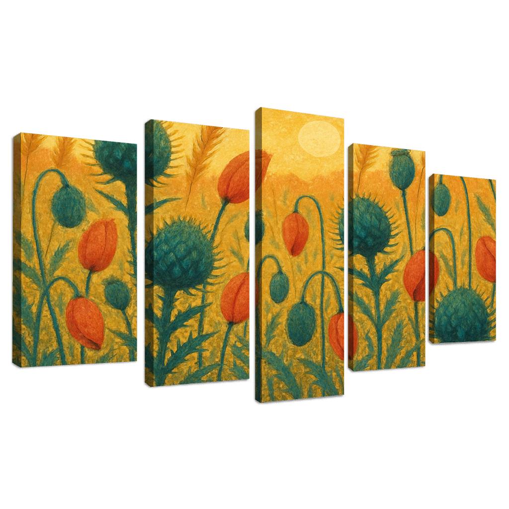 Sunrise Thistle Tapestry framed paintings