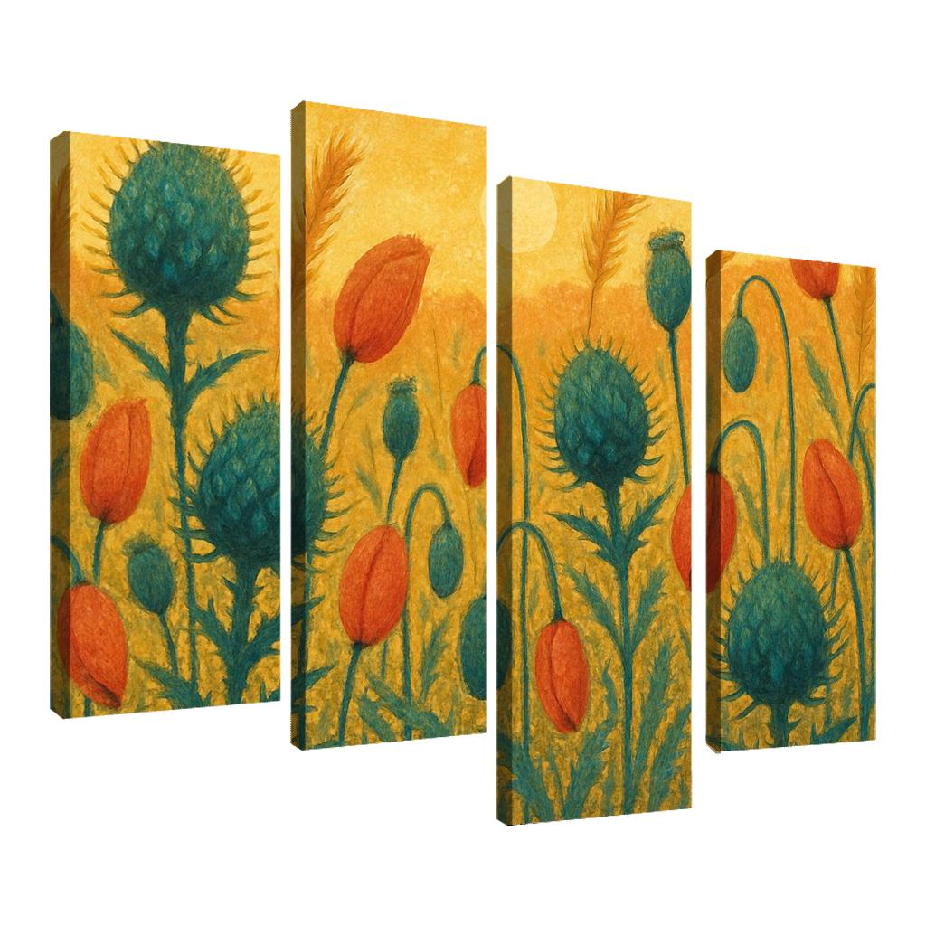 Sunrise Thistle Tapestry framed paintings