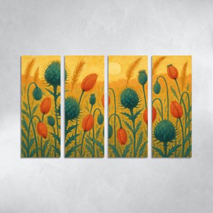 Sunrise Thistle Tapestry framed paintings