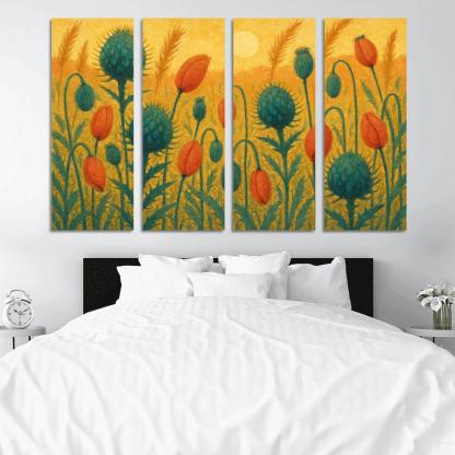 Sunrise Thistle Tapestry framed paintings