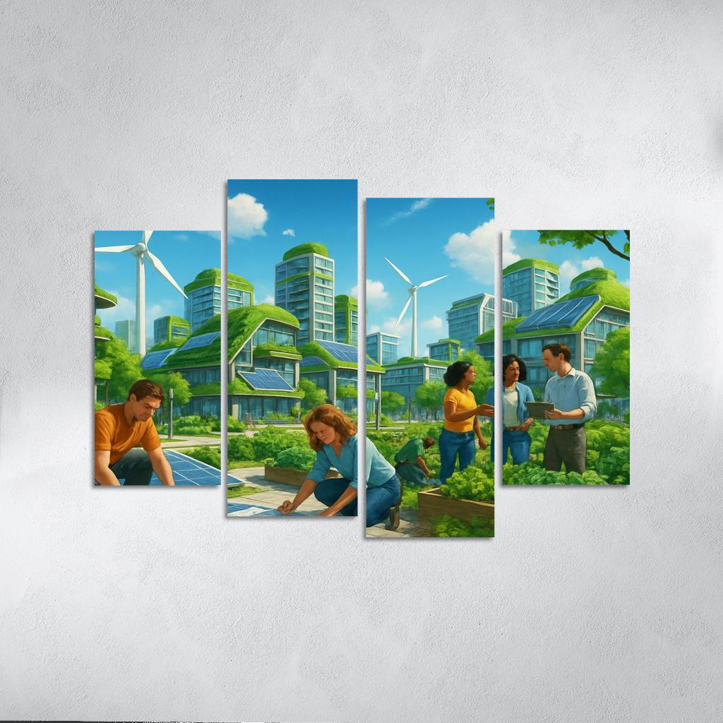 Eco Innovation And Sustainable Design oil paintings frame