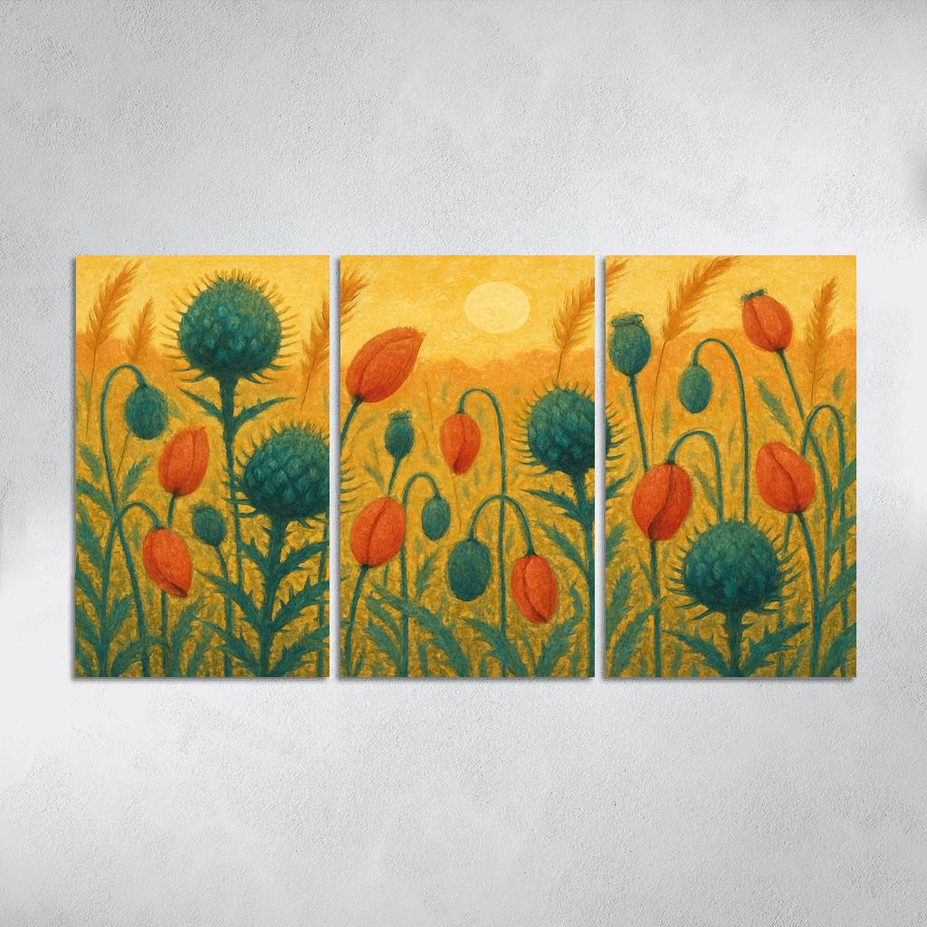 Sunrise Thistle Tapestry framed paintings