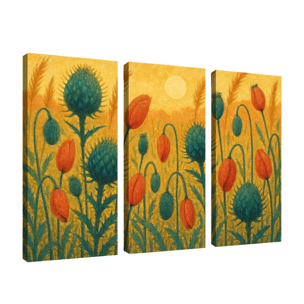 Sunrise Thistle Tapestry framed paintings