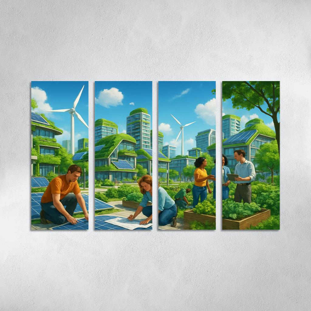 Eco Innovation And Sustainable Design oil paintings frame