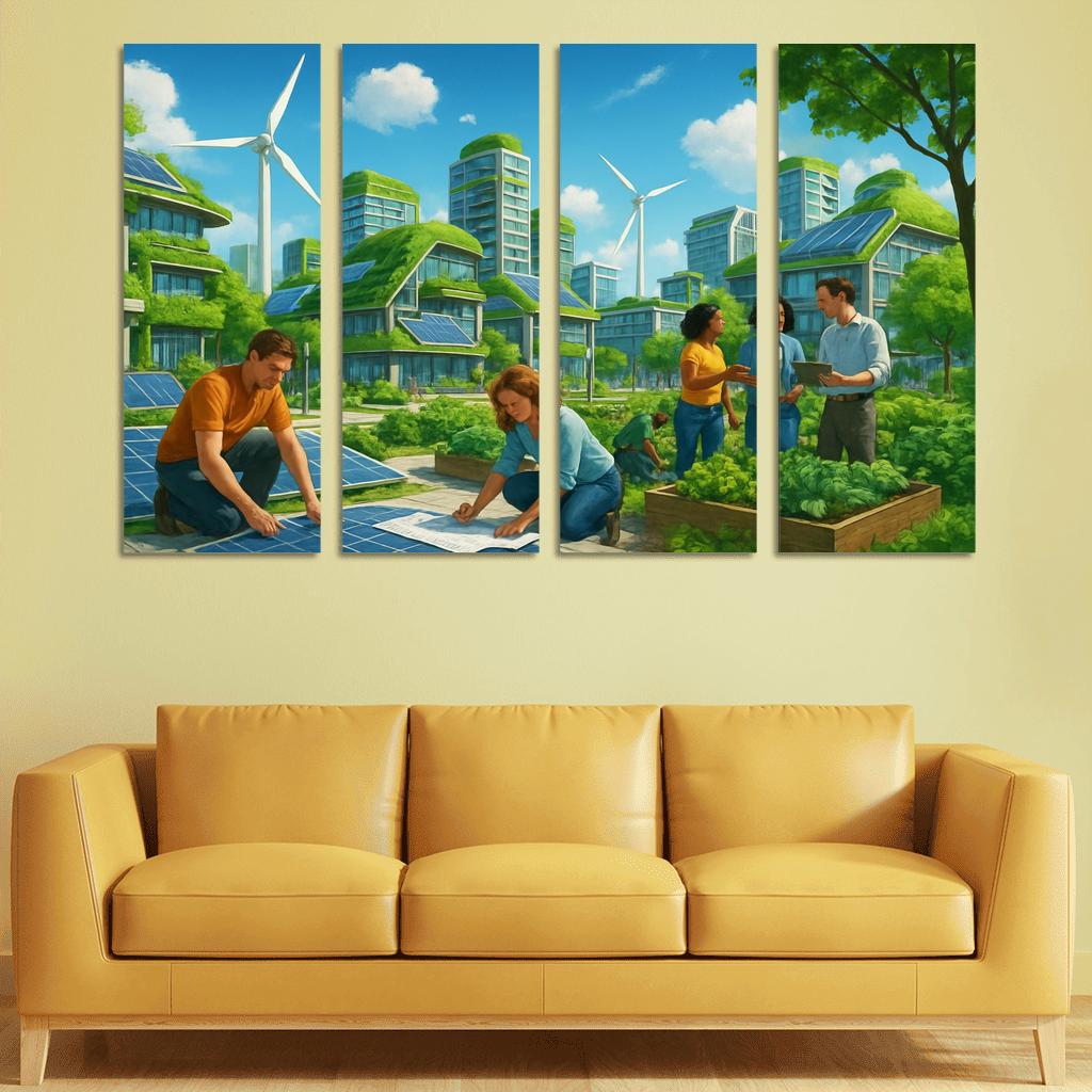 Eco Innovation And Sustainable Design oil paintings frame