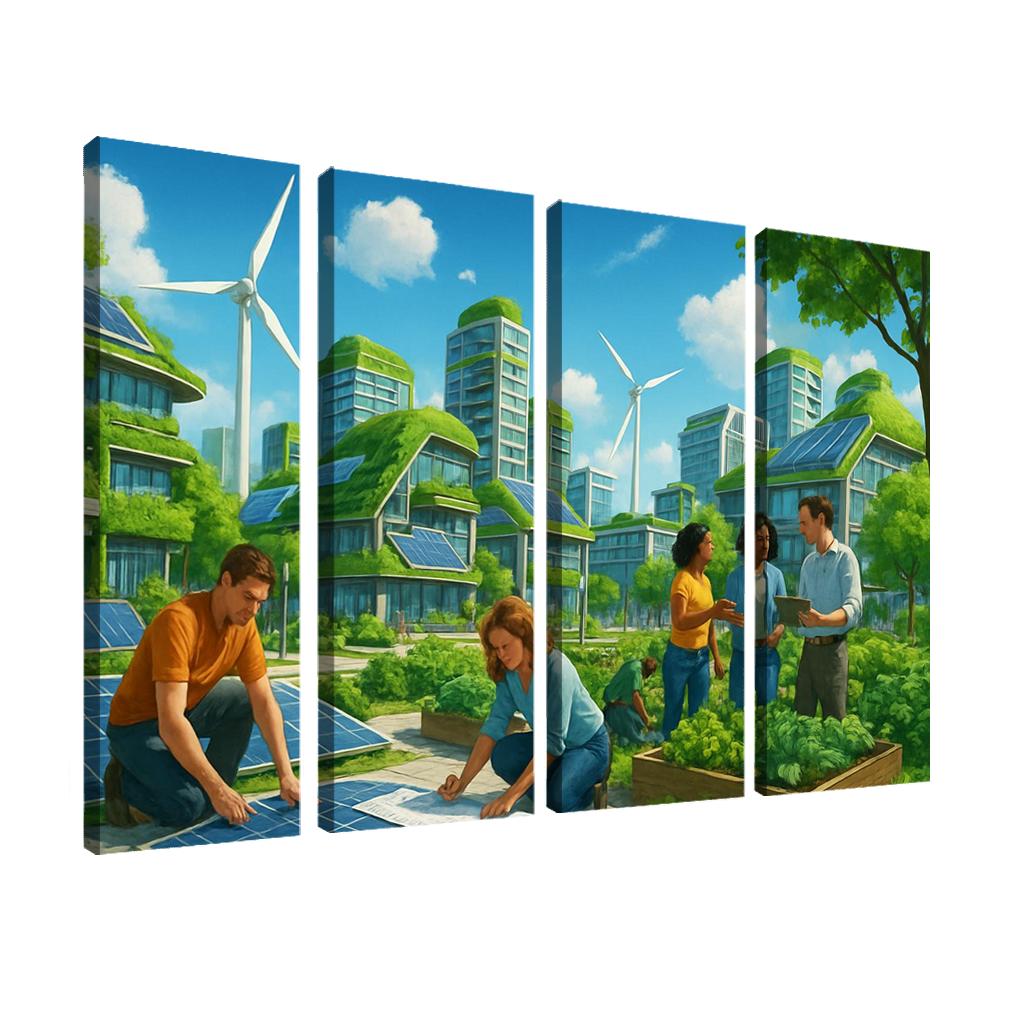 Eco Innovation And Sustainable Design oil paintings frame