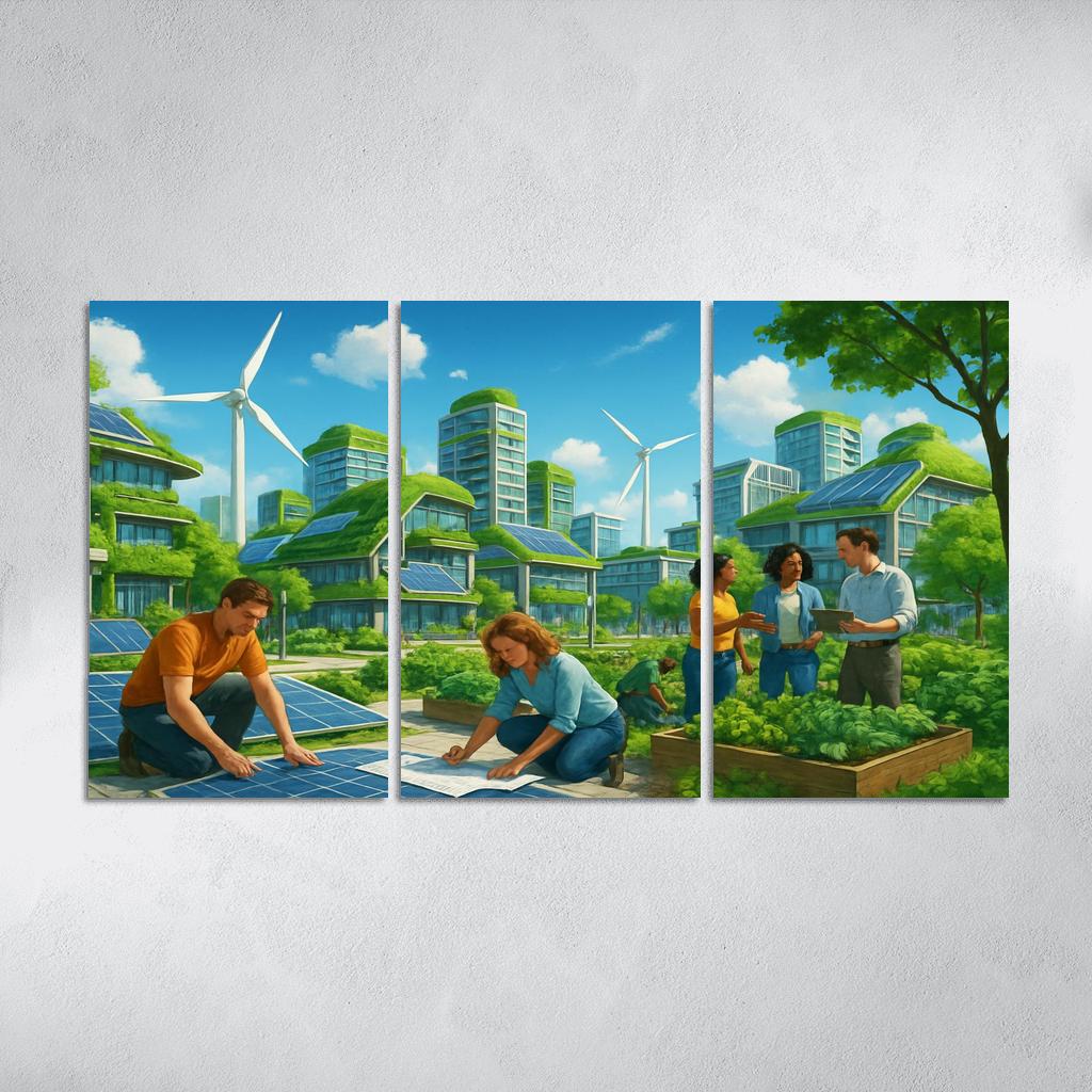 Eco Innovation And Sustainable Design oil paintings frame