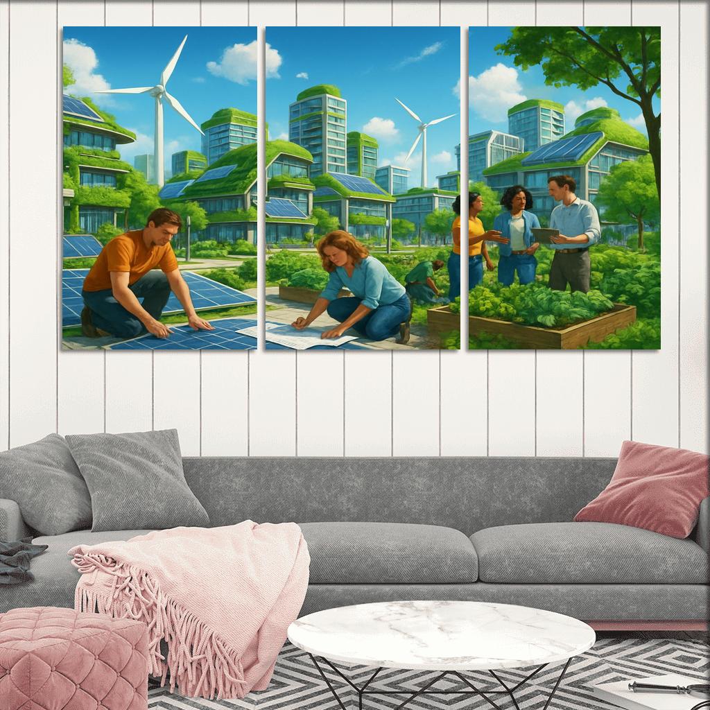 Eco Innovation And Sustainable Design oil paintings frame