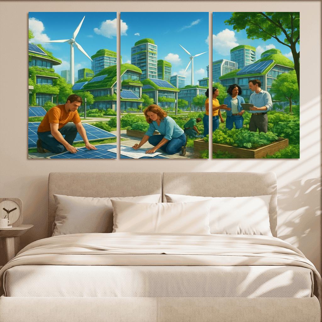 Eco Innovation And Sustainable Design oil paintings frame