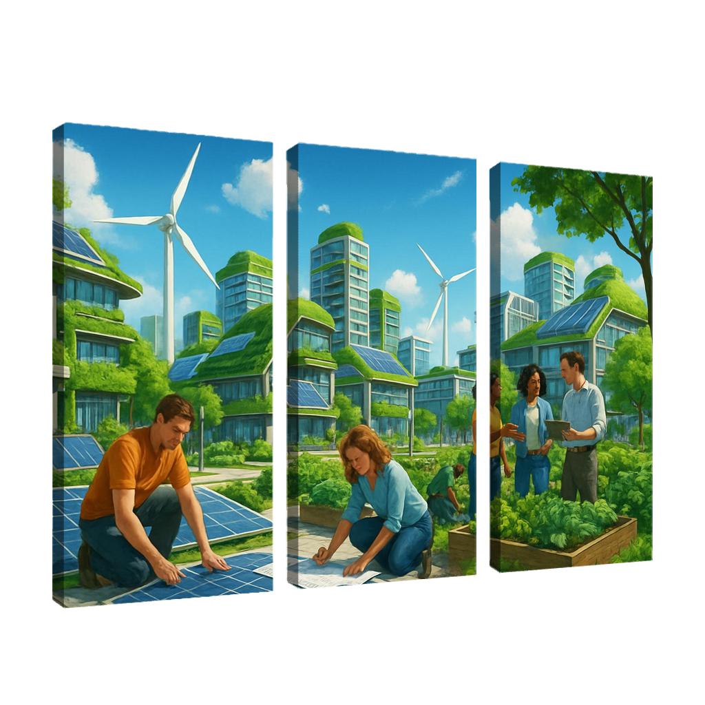 Eco Innovation And Sustainable Design oil paintings frame