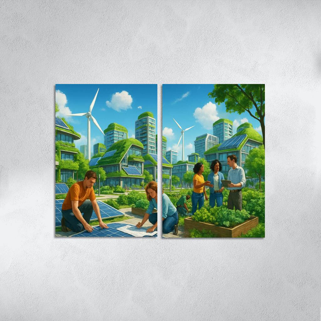 Eco Innovation And Sustainable Design oil paintings frame