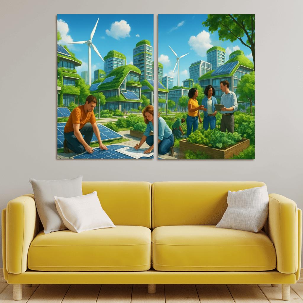 Eco Innovation And Sustainable Design oil paintings frame