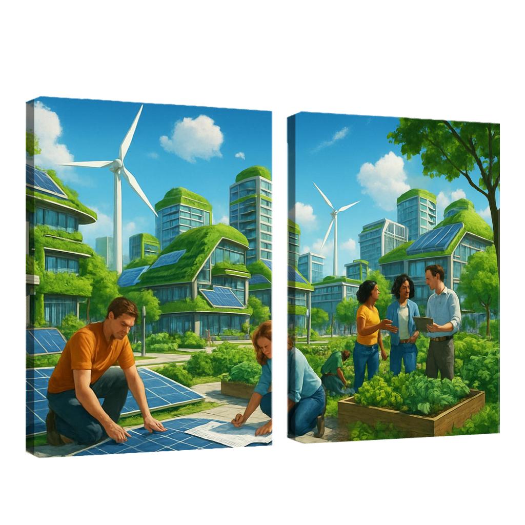 Eco Innovation And Sustainable Design oil paintings frame