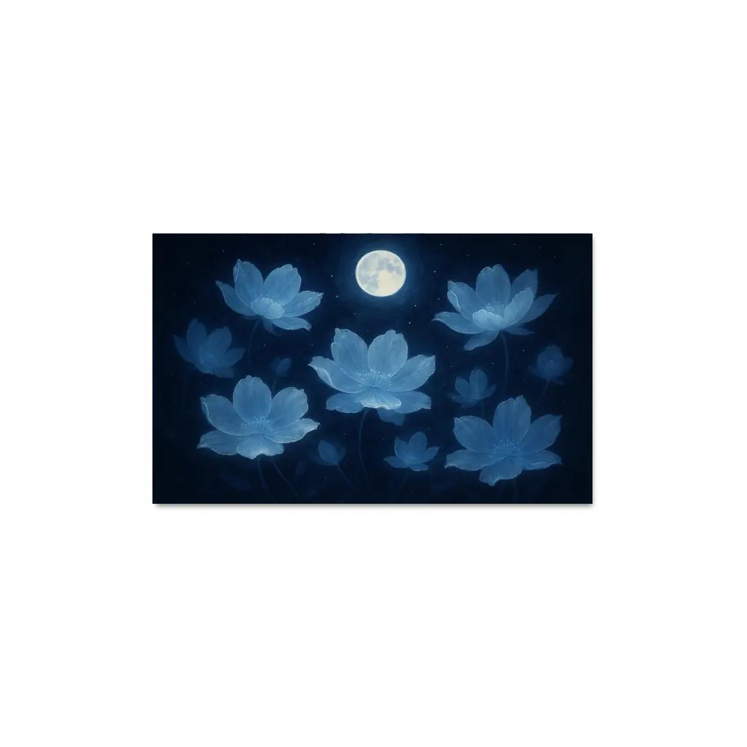 Ethereal Moonlit Blooms wall decor
