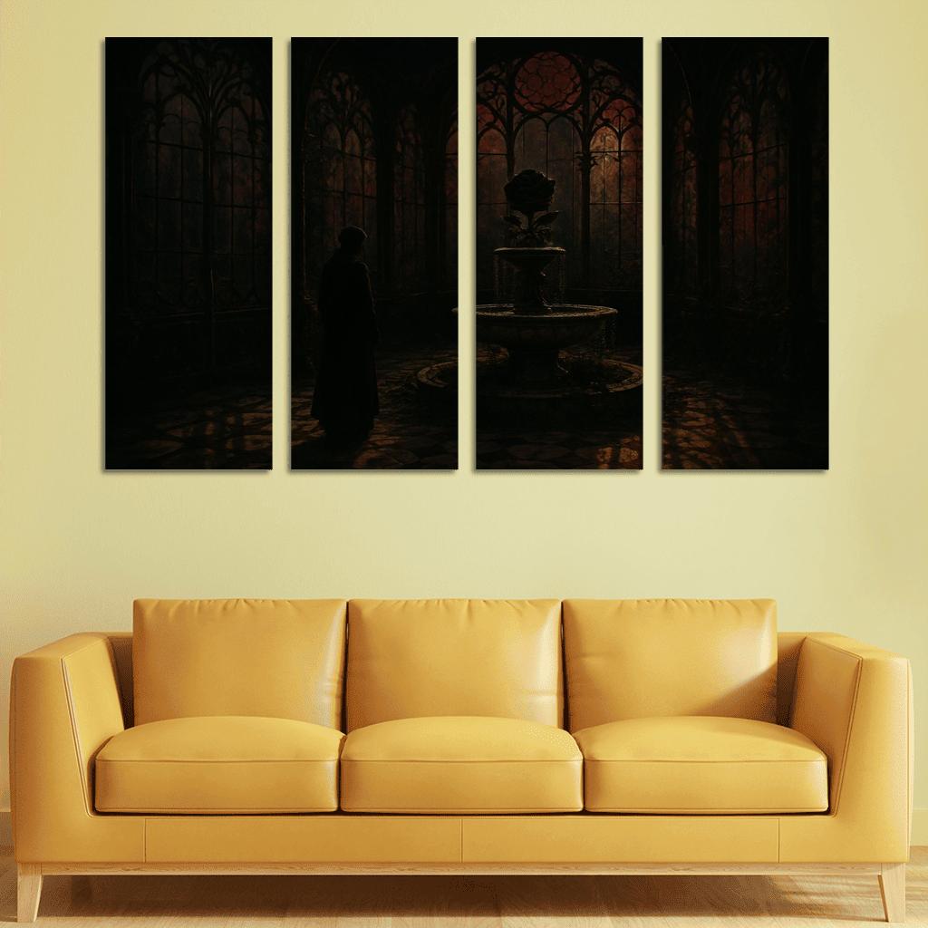 Obsidian Rose Conservatory framed paintings