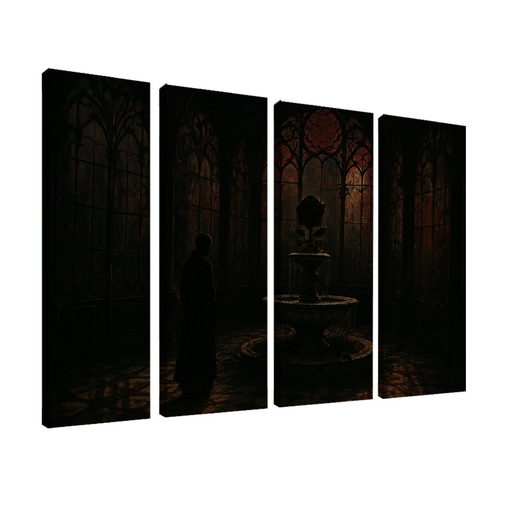 Obsidian Rose Conservatory framed paintings