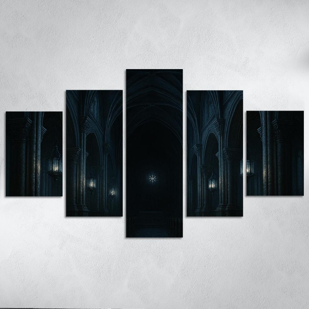 Abyssal Choir Vault multi-panel paintings