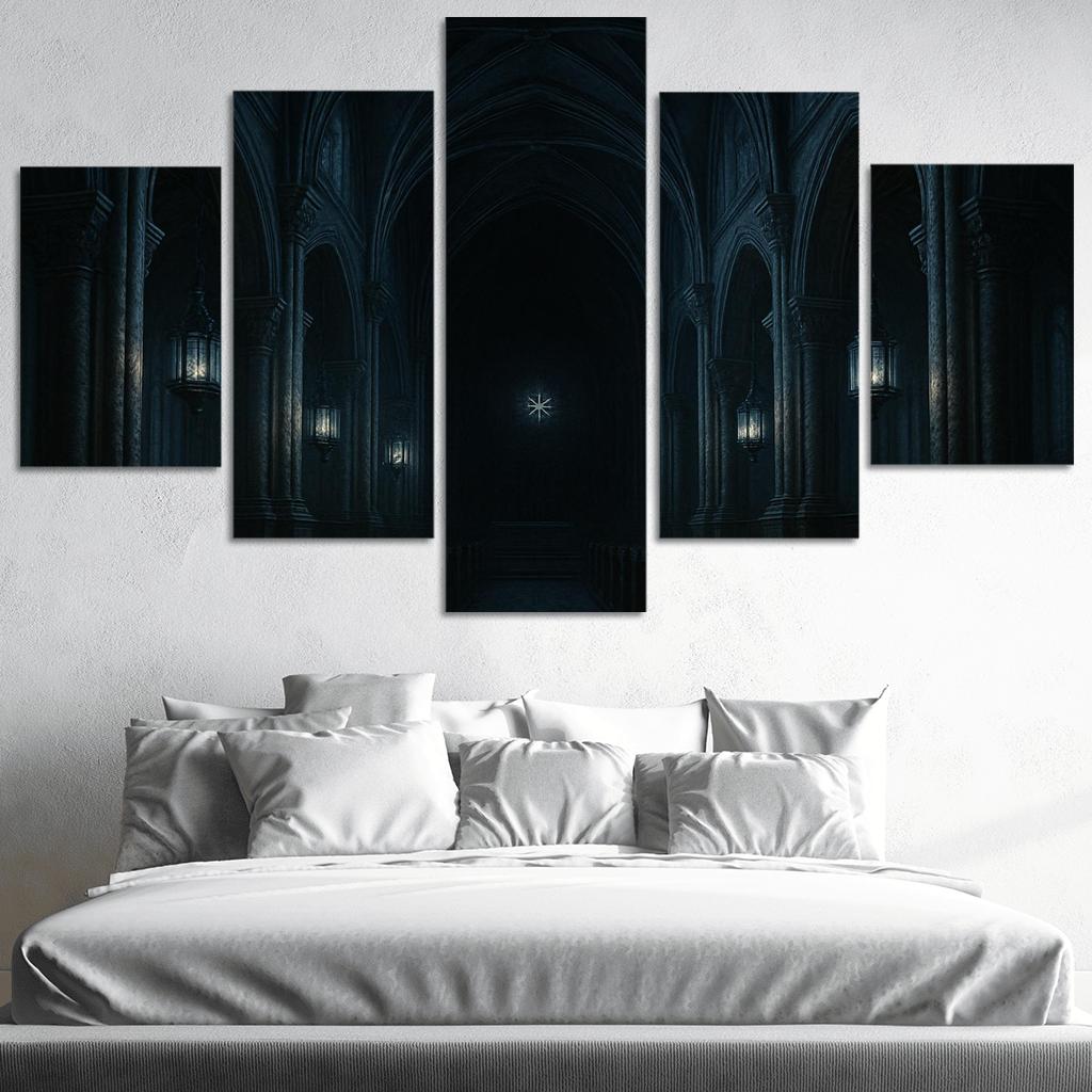 Abyssal Choir Vault multi-panel paintings