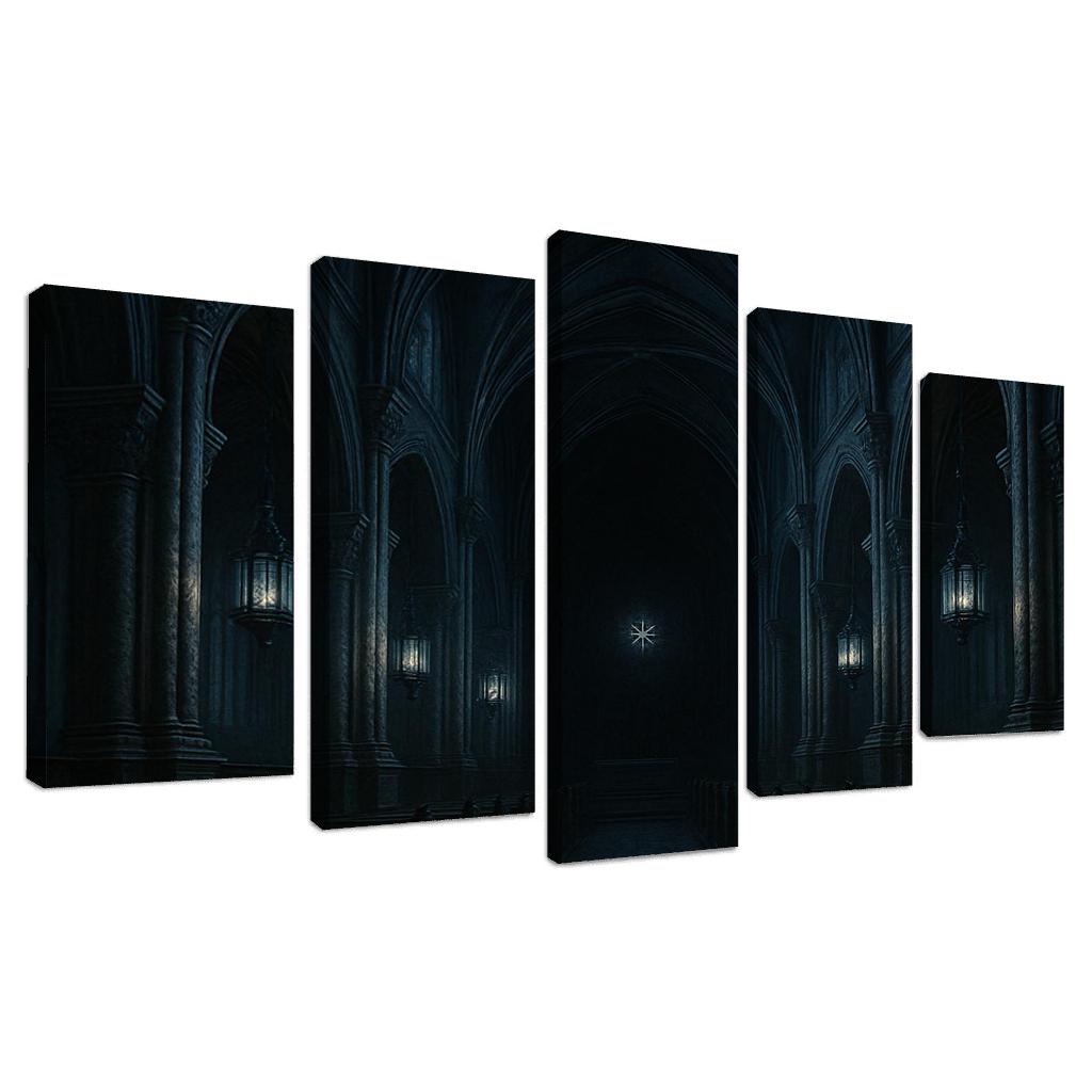 Abyssal Choir Vault multi-panel paintings